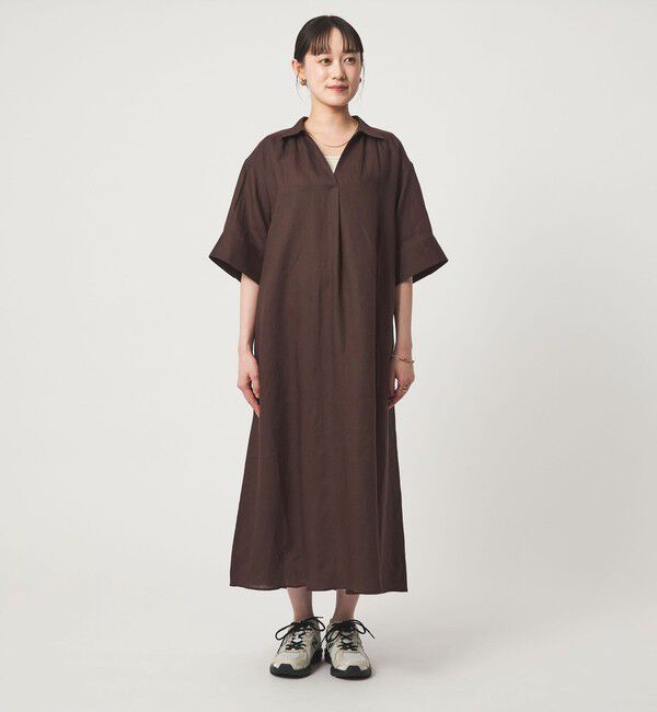 UNITED ARROWS green label relaxing「［size SHORTあり］リネン シャツ ワンピース」|ワンピース|
