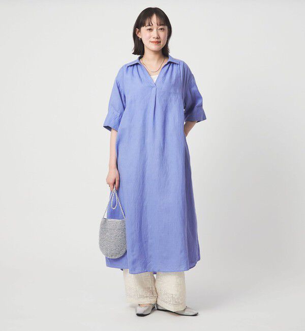 UNITED ARROWS green label relaxing「［size SHORTあり］リネン シャツ ワンピース」|ワンピース|