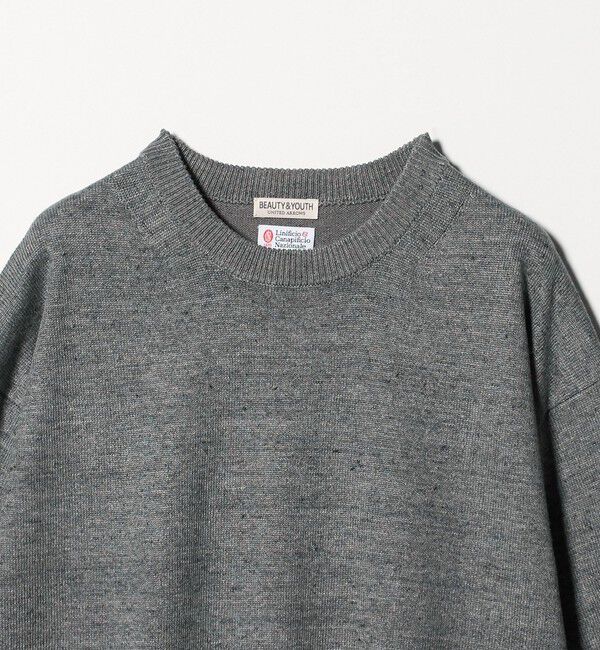 BEAUTY&YOUTH UNITED ARROWS「ハイブリッド リネン クルーネック ニット ウォッシャブル」|ニット・セーター|