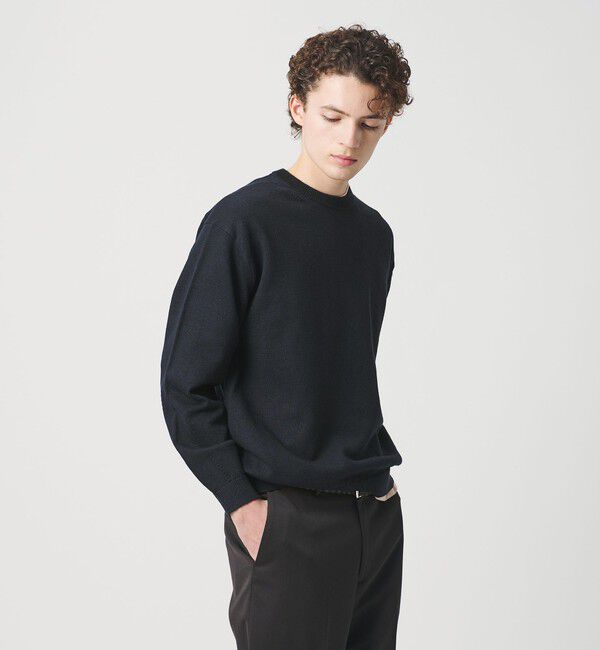 BEAUTY&YOUTH UNITED ARROWS「ハイブリッド リネン クルーネック ニット ウォッシャブル」|ニット・セーター|