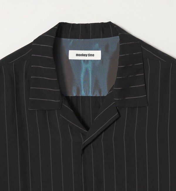 MONKEY TIME「フィブリル キュプラ ストライプ シャツ」|シャツ・ブラウス|