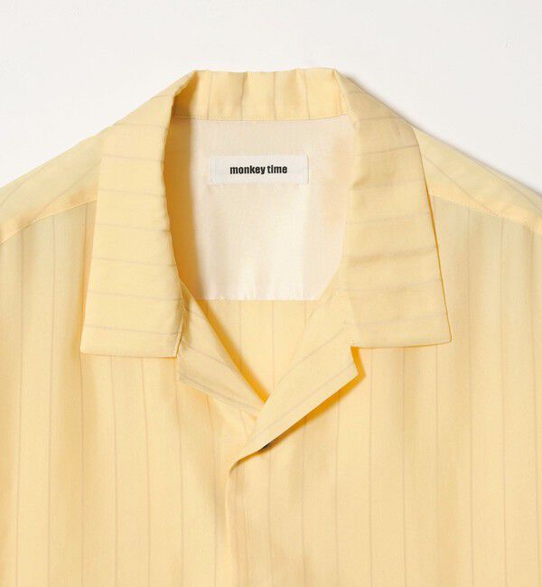 MONKEY TIME「フィブリル キュプラ ストライプ シャツ」|シャツ・ブラウス|
