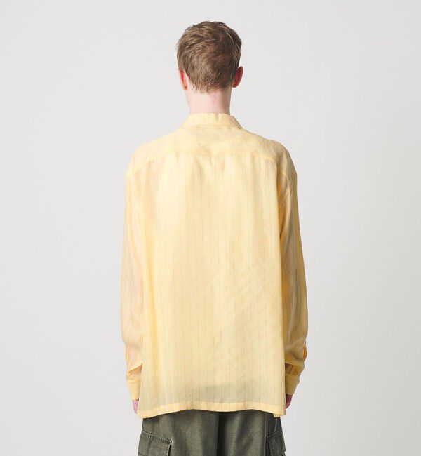 MONKEY TIME「フィブリル キュプラ ストライプ シャツ」|シャツ・ブラウス|