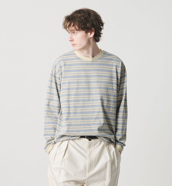 BEAUTY&YOUTH UNITED ARROWS「オルタネイトボーダー ボリュームスリーブ クルーネック カットソー」|Tシャツ・カットソー|