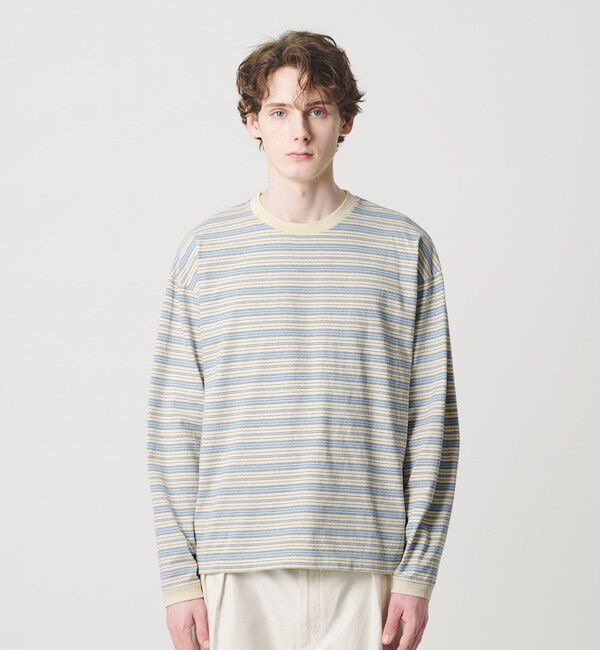 BEAUTY&YOUTH UNITED ARROWS「オルタネイトボーダー ボリュームスリーブ クルーネック カットソー」|Tシャツ・カットソー|