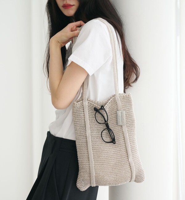 BEAUTY&YOUTH UNITED ARROWS「メタルコード ミニ トートバッグ」|トートバッグ|SILVER