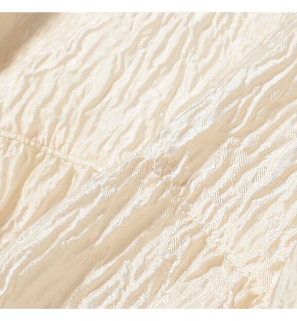 Ray BEAMS 「ジャガード ギャザー キリカエ クルーネック」|シャツ・ブラウス|