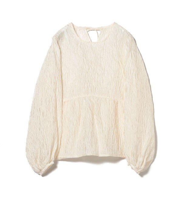 Ray BEAMS 「ジャガード ギャザー キリカエ クルーネック」|シャツ・ブラウス|