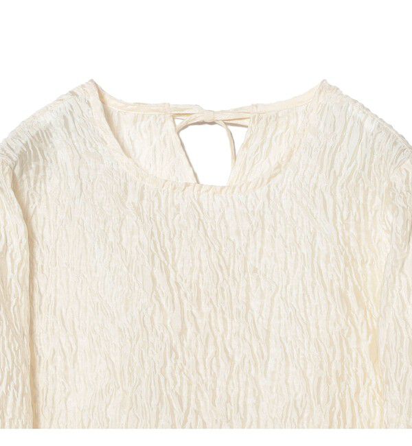 Ray BEAMS 「ジャガード ギャザー キリカエ クルーネック」|シャツ・ブラウス|