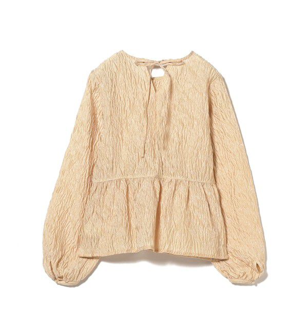 Ray BEAMS 「ジャガード ギャザー キリカエ クルーネック」|シャツ・ブラウス|