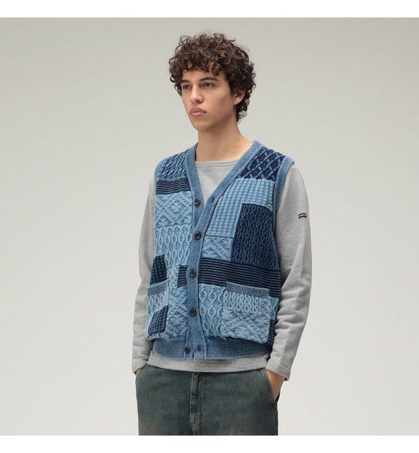 BEAMS PLUS「B+INDIGO VEST」|ニット・セーター|