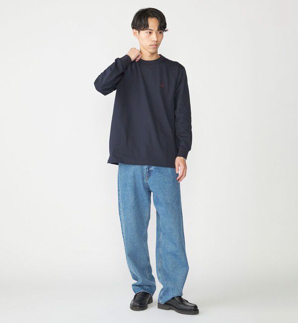 SHIPS「【SHIPS別注】FRED PERRY: COOLMAX(R) 鹿の子 ワンポイント ロゴ Tシャツ (ロンT) 24FW」|Tシャツ・カットソー|