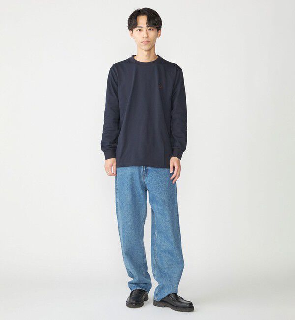 SHIPS「【SHIPS別注】FRED PERRY: COOLMAX(R) 鹿の子 ワンポイント ロゴ Tシャツ (ロンT) 24FW」|Tシャツ・カットソー|