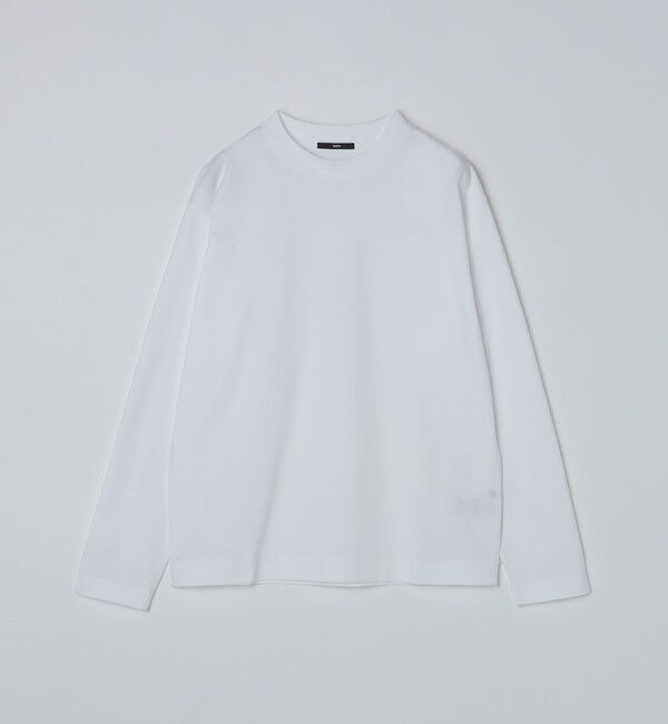 SHIPS「SHIPS: コットン ハイゲージ ポンチ ライト ロングスリーブ Tシャツ」|Tシャツ・カットソー|ホワイト