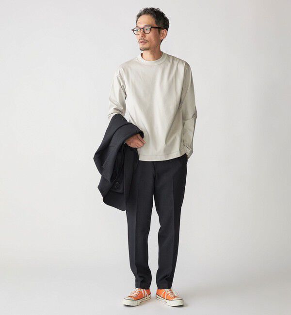 SHIPS「SHIPS: コットン ハイゲージ ポンチ ライト ロングスリーブ Tシャツ」|Tシャツ・カットソー|