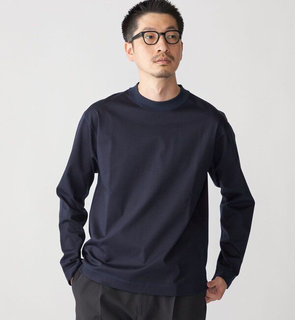 SHIPS「SHIPS: コットン ハイゲージ ポンチ ライト ロングスリーブ Tシャツ」|Tシャツ・カットソー|