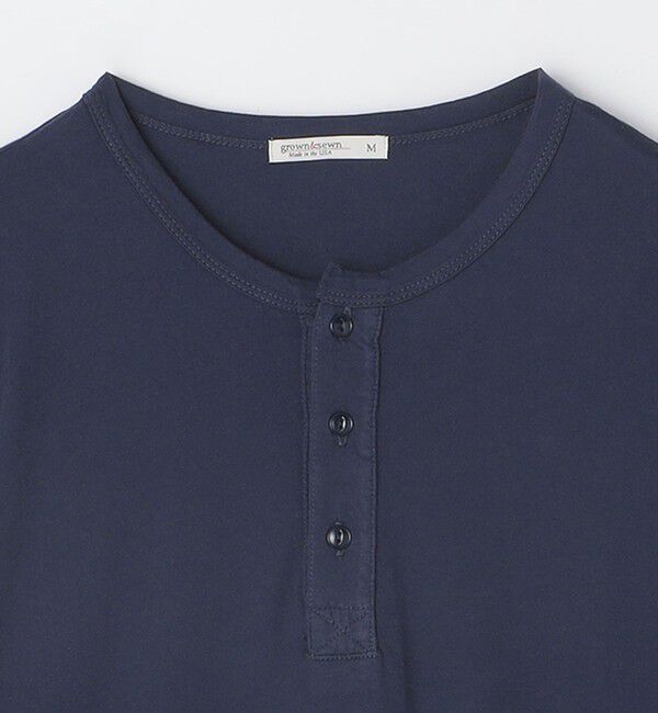 SHIPS「GROWN&SEWN: HENLEY LONG SLEEVE TEE」|Tシャツ・カットソー|