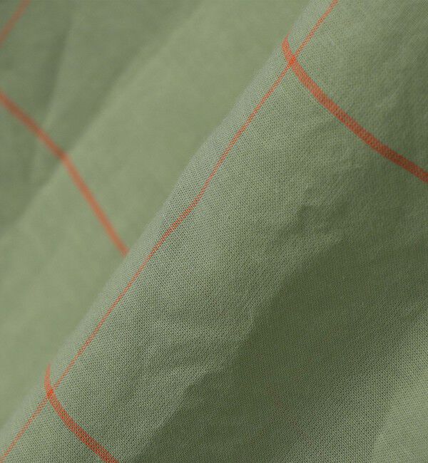 SHIPS「SHIPS: コットン シルク ペールチェック バンドカラー ロングスリーブ シャツ」|シャツ・ブラウス|