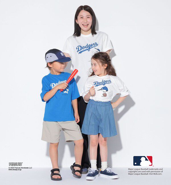 SHIPS KIDS「SHIPS KIDS:100～125cm / PEANUTS&times;MLB プリント Tシャツ」|Tシャツ・カットソー|