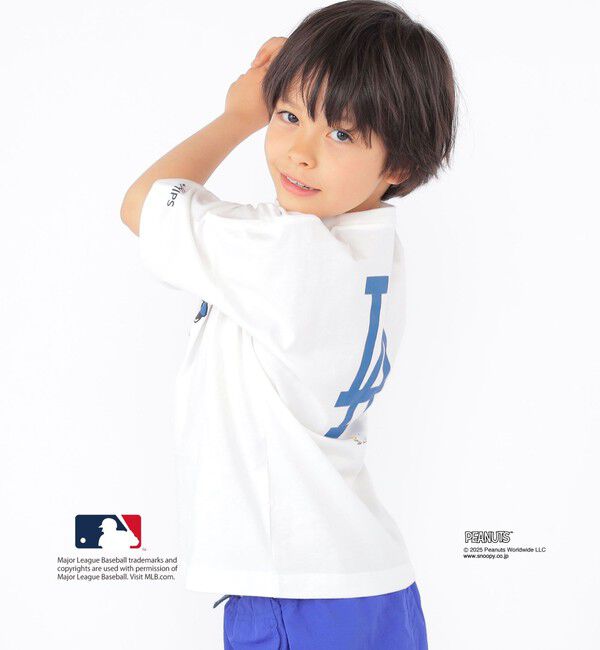 SHIPS KIDS「SHIPS KIDS:100～125cm / PEANUTS&times;MLB プリント Tシャツ」|Tシャツ・カットソー|