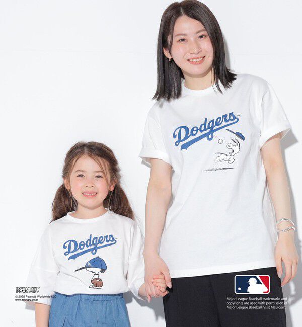 SHIPS KIDS「SHIPS KIDS:100～125cm / PEANUTS&times;MLB プリント Tシャツ」|Tシャツ・カットソー|