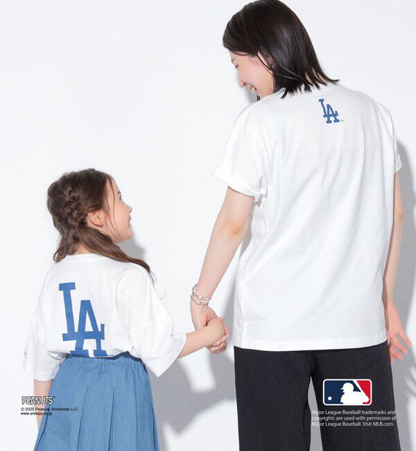 SHIPS KIDS「SHIPS KIDS:100～125cm / PEANUTS&times;MLB プリント Tシャツ」|Tシャツ・カットソー|