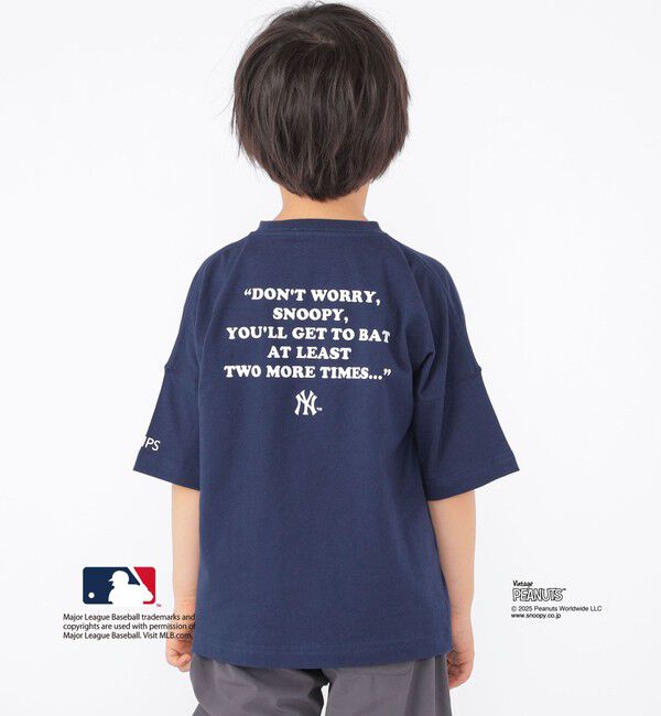 SHIPS KIDS「SHIPS KIDS:100～125cm / PEANUTS&times;MLB プリント Tシャツ」|Tシャツ・カットソー|