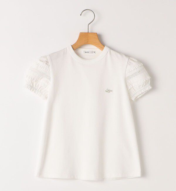 SHIPS KIDS「SHIPS KIDS:100～130cm/袖レース デザイン Tシャツ」|Tシャツ・カットソー|