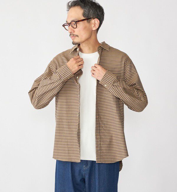 SHIPS「SHIPS: チェック レギュラーカラー ロングスリーブ シャツ」|シャツ・ブラウス|