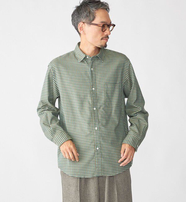 SHIPS「SHIPS: チェック レギュラーカラー ロングスリーブ シャツ」|シャツ・ブラウス|