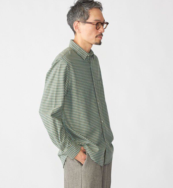 SHIPS「SHIPS: チェック レギュラーカラー ロングスリーブ シャツ」|シャツ・ブラウス|