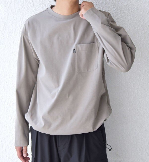 SHIPS any「SHIPS any: SORONA(R) ストレッチ ジャージー スピンドル ポケット Tシャツ (ロンT)◇」|Tシャツ・カットソー|