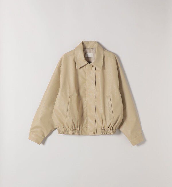 SHIPS any「FLAT YOU: ジップ ショート ブルゾン」|ブルゾン・スタジャン|ベージュ