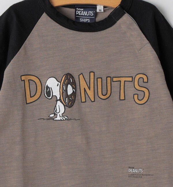 SHIPS KIDS「SHIPS KIDS:80～90cm /PEANUTS スヌーピー フットボール プリント Tシャツ」|Tシャツ・カットソー|