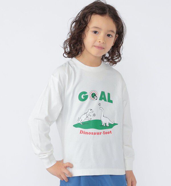 SHIPS KIDS「【SHIPS KIDS別注】ARCH＆LINE:100～130cm / 恐竜 長袖 Tシャツ」|Tシャツ・カットソー|