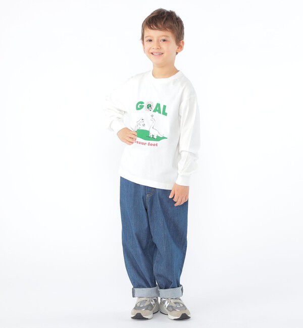 SHIPS KIDS「【SHIPS KIDS別注】ARCH＆LINE:100～130cm / 恐竜 長袖 Tシャツ」|Tシャツ・カットソー|