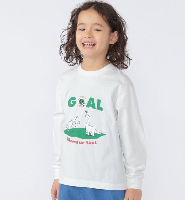 SHIPS KIDS「【SHIPS KIDS別注】ARCH＆LINE:100～130cm / 恐竜 長袖 Tシャツ」|Tシャツ・カットソー|
