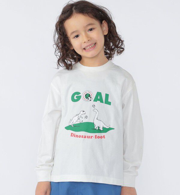 SHIPS KIDS「【SHIPS KIDS別注】ARCH＆LINE:100～130cm / 恐竜 長袖 Tシャツ」|Tシャツ・カットソー|
