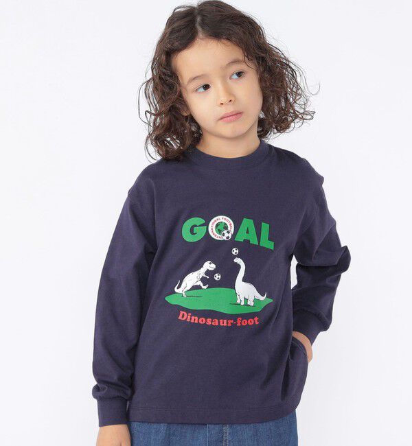 SHIPS KIDS「【SHIPS KIDS別注】ARCH＆LINE:100～130cm / 恐竜 長袖 Tシャツ」|Tシャツ・カットソー|