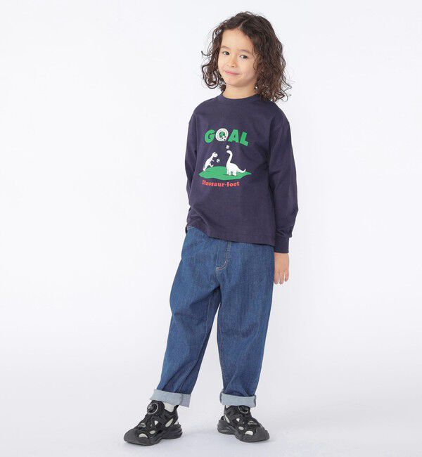 SHIPS KIDS「【SHIPS KIDS別注】ARCH＆LINE:100～130cm / 恐竜 長袖 Tシャツ」|Tシャツ・カットソー|