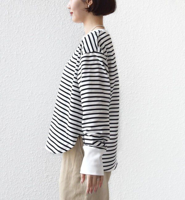 SHIPS for women「〈接触冷感 / UVカット / 手洗い可能〉ロング リブ ラウンド ヘム プルオーバー」|Tシャツ・カットソー|