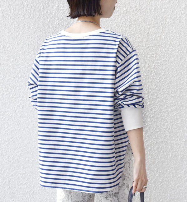 SHIPS for women「〈接触冷感 / UVカット / 手洗い可能〉ロング リブ ラウンド ヘム プルオーバー」|Tシャツ・カットソー|