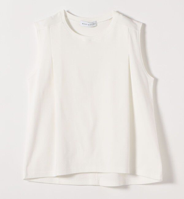 quaranciel「《予約》quaranciel:〈接触冷感/汗染み防止加工/洗濯機可能〉クルー ノースリーブ TEE」|Tシャツ・カットソー|