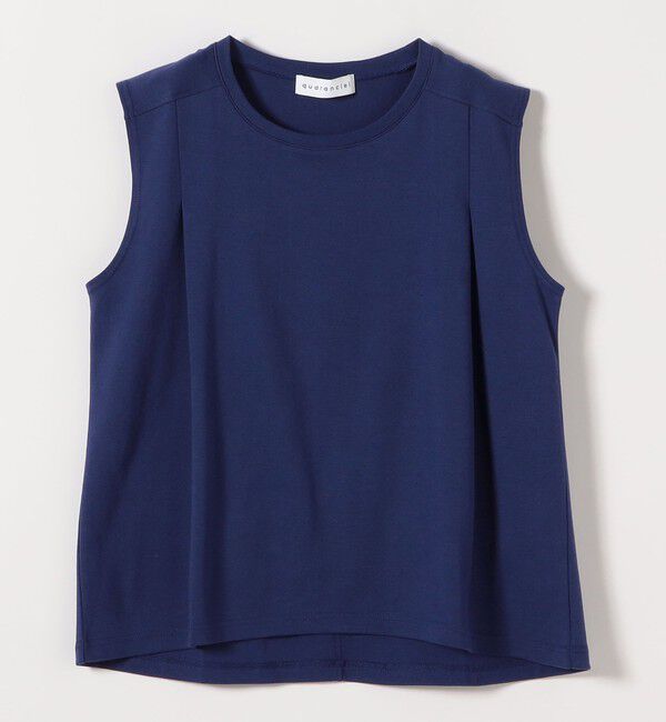 quaranciel「《予約》quaranciel:〈接触冷感/汗染み防止加工/洗濯機可能〉クルー ノースリーブ TEE」|Tシャツ・カットソー|