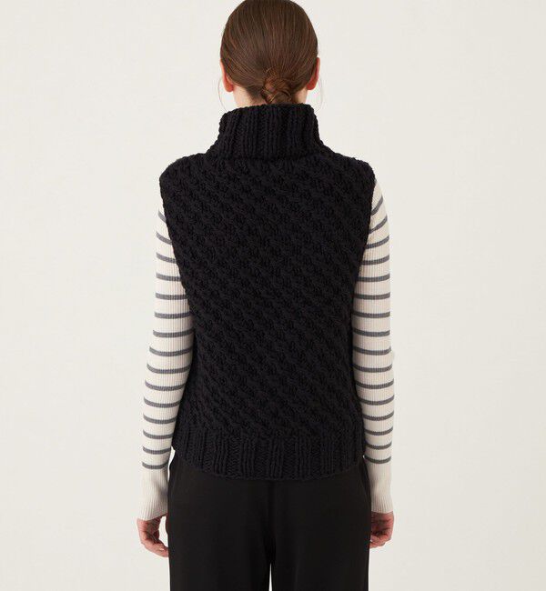 GALERIE VIE「アルルスウールハンドニット ハイネックベスト」|ニット・セーター|