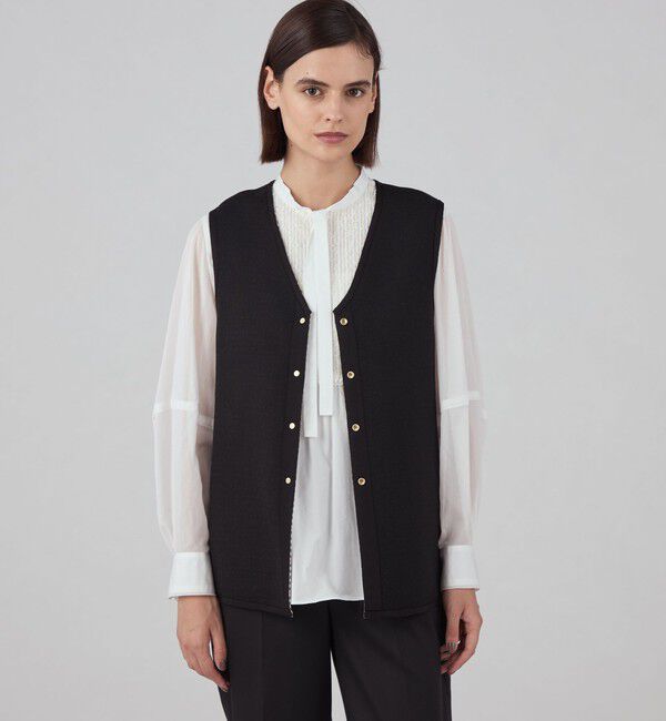 TOMORROWLAND collection「タッターギンガムリバー 4-wayジレ」|ベスト・ジレ|