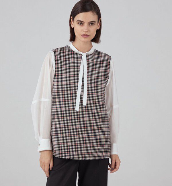 TOMORROWLAND collection「タッターギンガムリバー 4-wayジレ」|ベスト・ジレ|