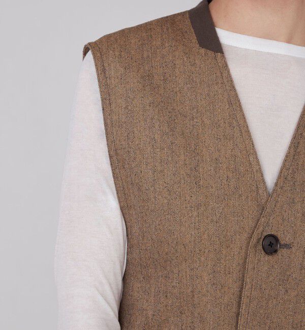 MACPHEE「ウールサキソニー ロングジレ」|ベスト・ジレ|