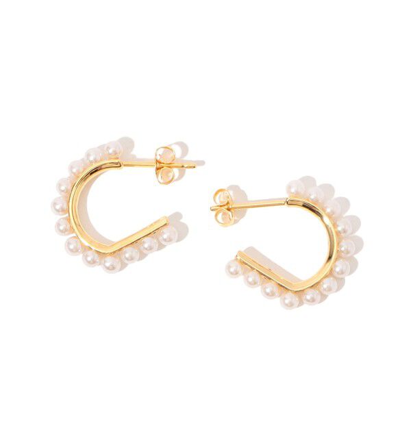 TOMORROWLAND GOODS「【別注】januka  パールフープ スモールピアス」|ピアス|12 ホワイト系