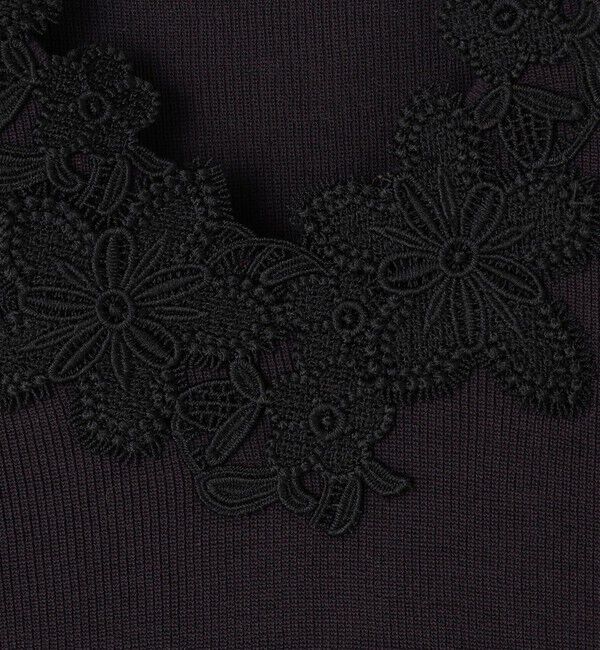 Ballsey「レーステープコンビ Vネックプルオーバー」|ニット・セーター|